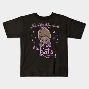 Just a Girl Who Loves Bats - Cute Bat lover graphic Kids T-Shirt